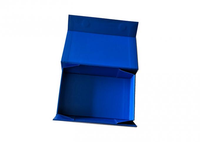 Boîte-cadeau se pliants de couleur bleu-foncé pure pour l'emballage d'habillement de vêtements