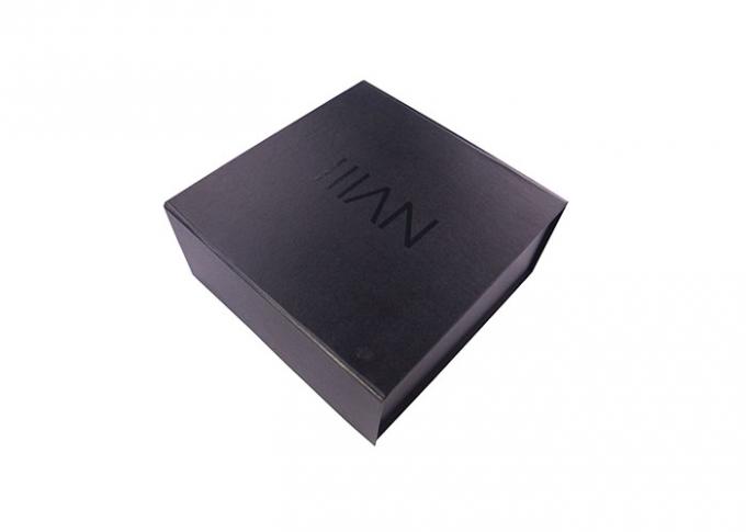 Boîte-cadeau se pliants de carton imprimés par logo UV, boîte-cadeau noirs avec des couvercles