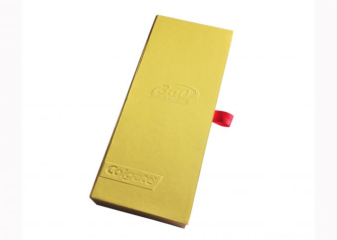 Emballage épais de brosse à dents de carton de stratification de papier d'or mat mat de boîte-cadeau