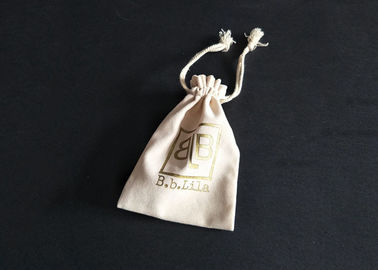 Chine Poche recyclable blanche de cadeau de sacs de cordon de velours de cadeau de bijoux d&#039;Earings usine