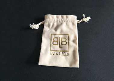 Chine A annoncé le logo imprimé par sacs portatifs de bijoux de velours avec la stratification de couverture usine