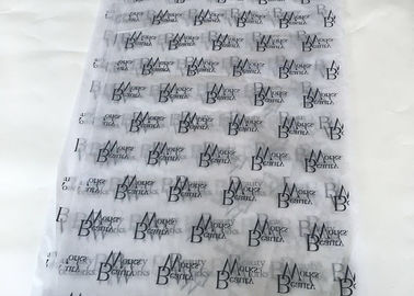 Chine Sans acide qui respecte l&#039;environnement imprimé par logo noir blanc de papier d&#039;emballage de tissu de couleur usine