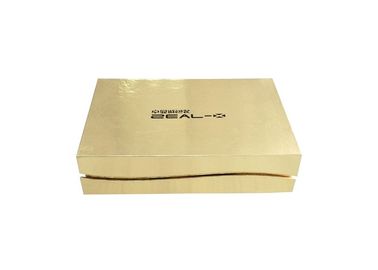Chine Emballage brillant d&#039;extension de cheveux de papier d&#039;or de boîte formé par livre magnétique de carton usine