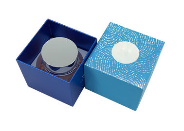 Les soins de la peau de couvercle bleu et de boîte basse 50ml écrèment la surface UV de revêtement de conteneur d'emballage de pot