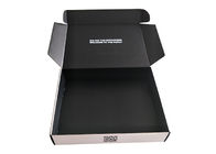 Le boîte-cadeau de papier de stratification brillante ondulée, noircissent la boîte de empaquetage imprimée de carton fournisseur
