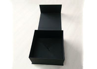 Boîte-cadeau actuel d'or de logo fait sur commande d'estampillage, boîte de carton de pliage de noir de Noël fournisseur
