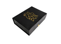 Le logo d'estampillage d'or a imprimé plient des boîte-cadeau, boîte-cadeau de papier formé par livre fournisseur