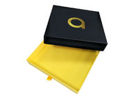 Bijoux glissant la boîte de papier, conception ouverte de logo d'estampillage d'or de boîtes de glissière faite main fournisseur