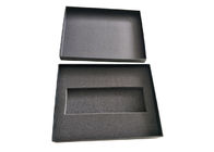 Couvercle cosmétique décoratif noir mat et boîtes basses avec un plateau d'éponge à l'intérieur fournisseur