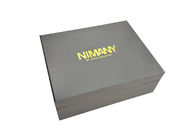 Le livre gris du carton 1200gsm a formé le papier enduit de empaquetage de bijoux carrés de forme de boîte fournisseur