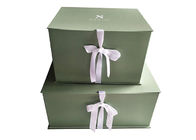 Boîte-cadeau de papier pliable vert clair empilable pour les présents de empaquetage de vêtements fournisseur