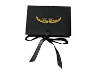 Boîte-cadeau se pliants de logo d'estampillage d'or qui respecte l'environnement pour l'habillement de empaquetage fournisseur