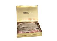 Emballage brillant d'extension de cheveux de papier d'or de boîte formé par livre magnétique de carton fournisseur