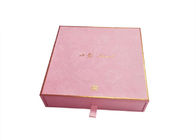 Emballage cosmétique glissant les biens de papier texturisés de logo de feuille d'or de rose de boîte de papier fournisseur