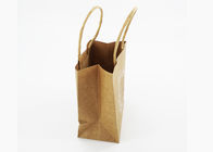 Les sacs à provisions de papier de métier de Brown ont imprimé la surface mate de stratification pour l'emballage de bijoux fournisseur
