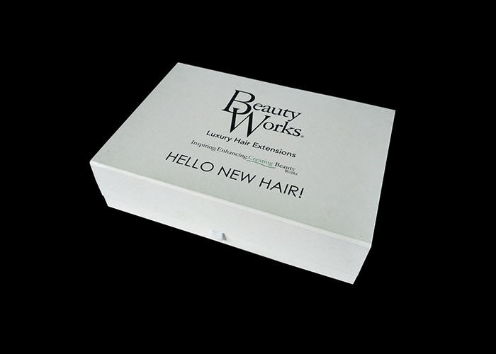Boîte-cadeau se pliants de carton blanc, boîte-cadeau avec le couvercle pour le stockage d'extension de cheveux fournisseur