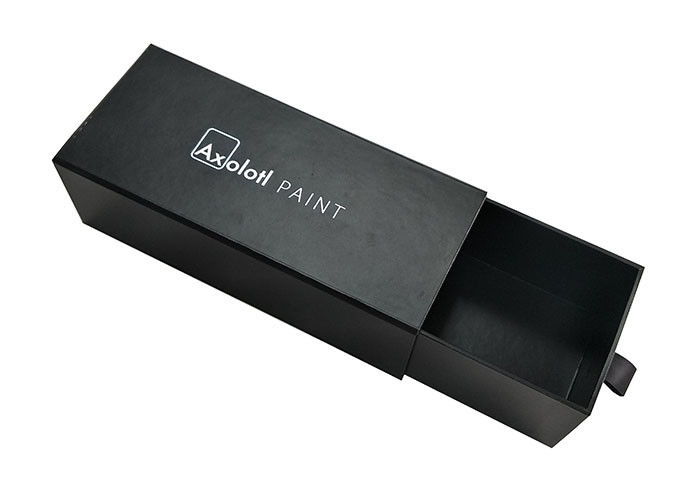 Boîte de glissière noire de papier de stratification, impression professionnelle glissant des boîte-cadeau de tiroir fournisseur