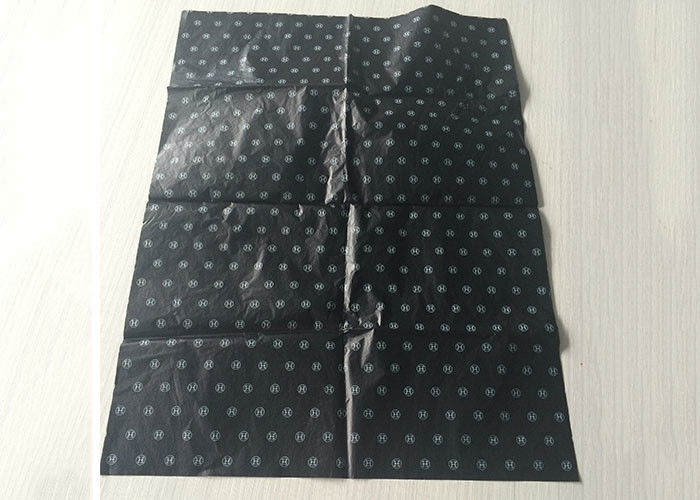 Impression en vrac faite sur commande noire de logo de papier de soie de soie de taille et de couleur pendant des cadeaux de Noël fournisseur