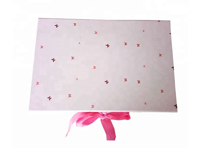 Boîtes roses d'emballage cadeau de couleur, boîte-cadeau faits sur commande empaquetant pour la robe de filles fournisseur
