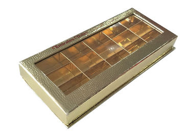 Chine Rectangle formé d&#039;or de boîtes de rangement de livre de cadeau de bonbons au chocolat avec le plateau intérieur usine