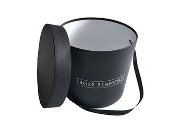 Boîte ronde de fleur de couleur noire de Pantone, stratification brillante Corses de boîte-cadeau rond