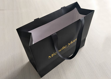 Chine Sensible vigoureux imprimé par boutique de papier noire recyclable de sacs à provisions usine