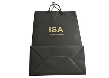 Chine Sacs à provisions de papier durables faits main, marqués estampillage d&#039;or de sacs en papier imprimé usine