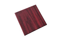 Couvercle en bois rouge-foncé de couleur et boîtes basses avec le carton 1200gsm intérieur de surface de velours fournisseur