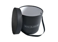Boîte ronde de fleur de couleur noire de Pantone, stratification brillante Corses de boîte-cadeau rond fournisseur