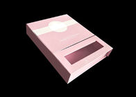 Boîte magnétique rose de chèque-cadeau de fermeture avec deux couches intermédiaires et une fenêtre claire fournisseur