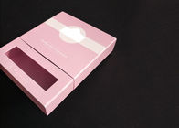 Boîte magnétique rose de chèque-cadeau de fermeture avec deux couches intermédiaires et une fenêtre claire fournisseur