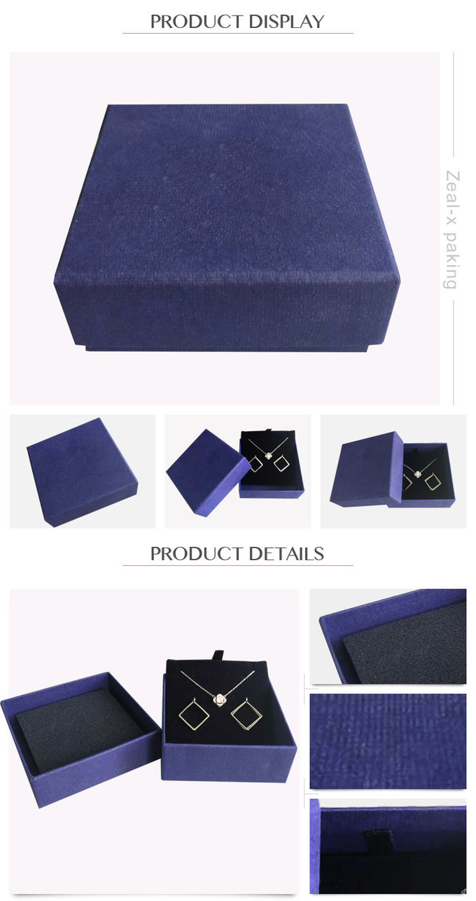 Emballage réglé de couleur de papier de boîte-cadeau de carton de papier fait sur commande de bijoux avec la mousse